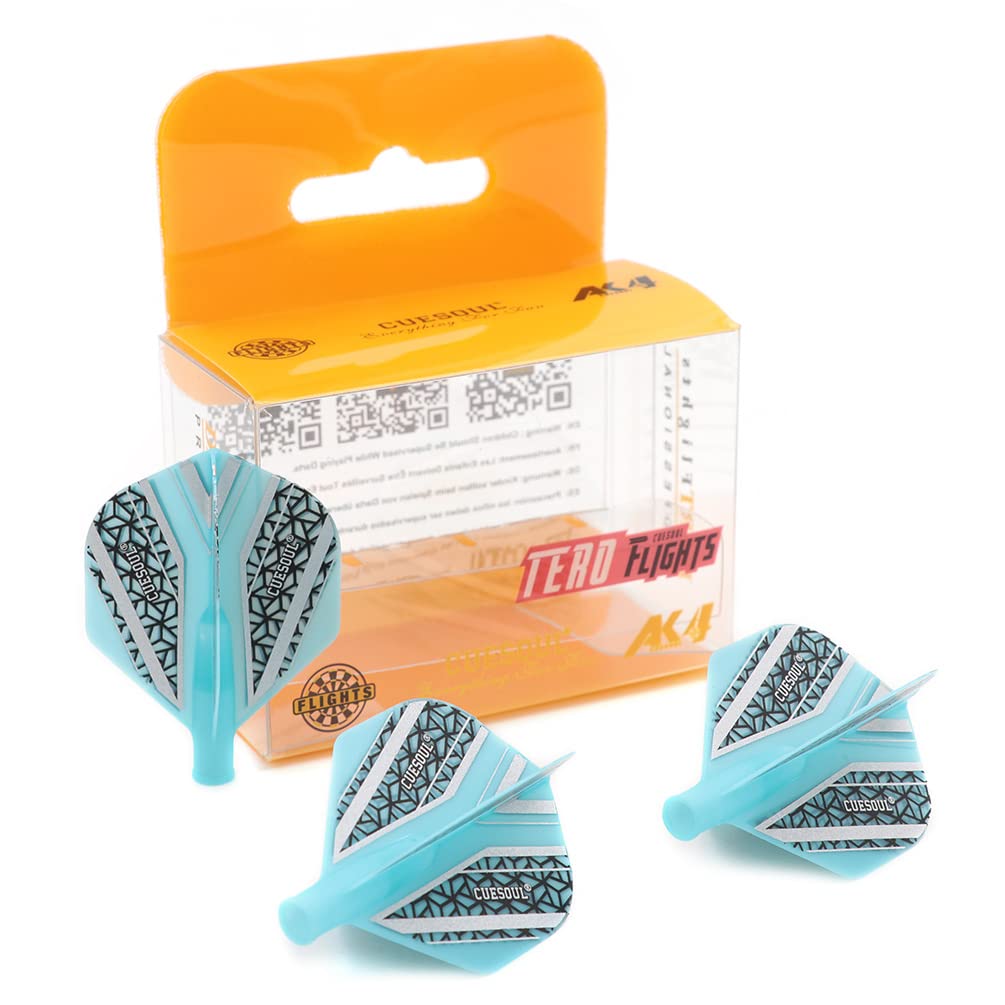 CUESOUL TERO AK4 Dart Flights Standard Shape with attractive pattern, Set of 3 pcs