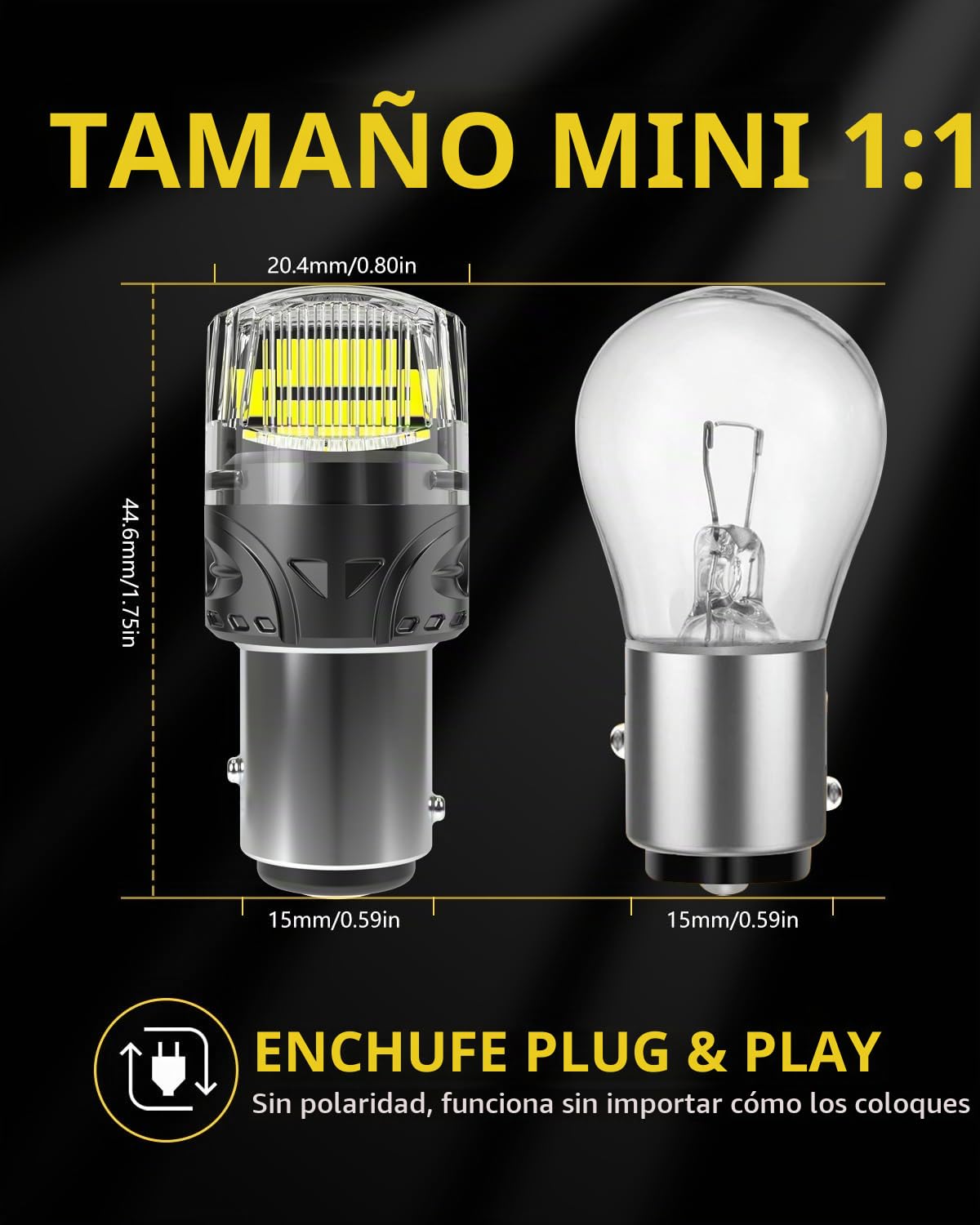 P21/5W 1157 BAY15D Bombillas LED 12V Super Brillante 2800LM 6000K Blanca 1016 1034 2357 Reemplazo Lámparas para Luz de Marcha Atrás Luz de Freno Luces Traseras, 2 Piezas