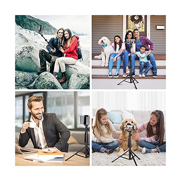 UBeesize Selfie Stick Tripod, 51" Extendable Tripod Stand with