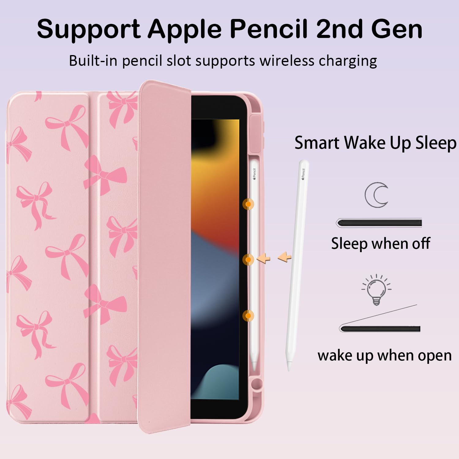 Amazon.com: Cute Kawaii Pink Bow for iPad Pro 13 Inch Case M4 2024