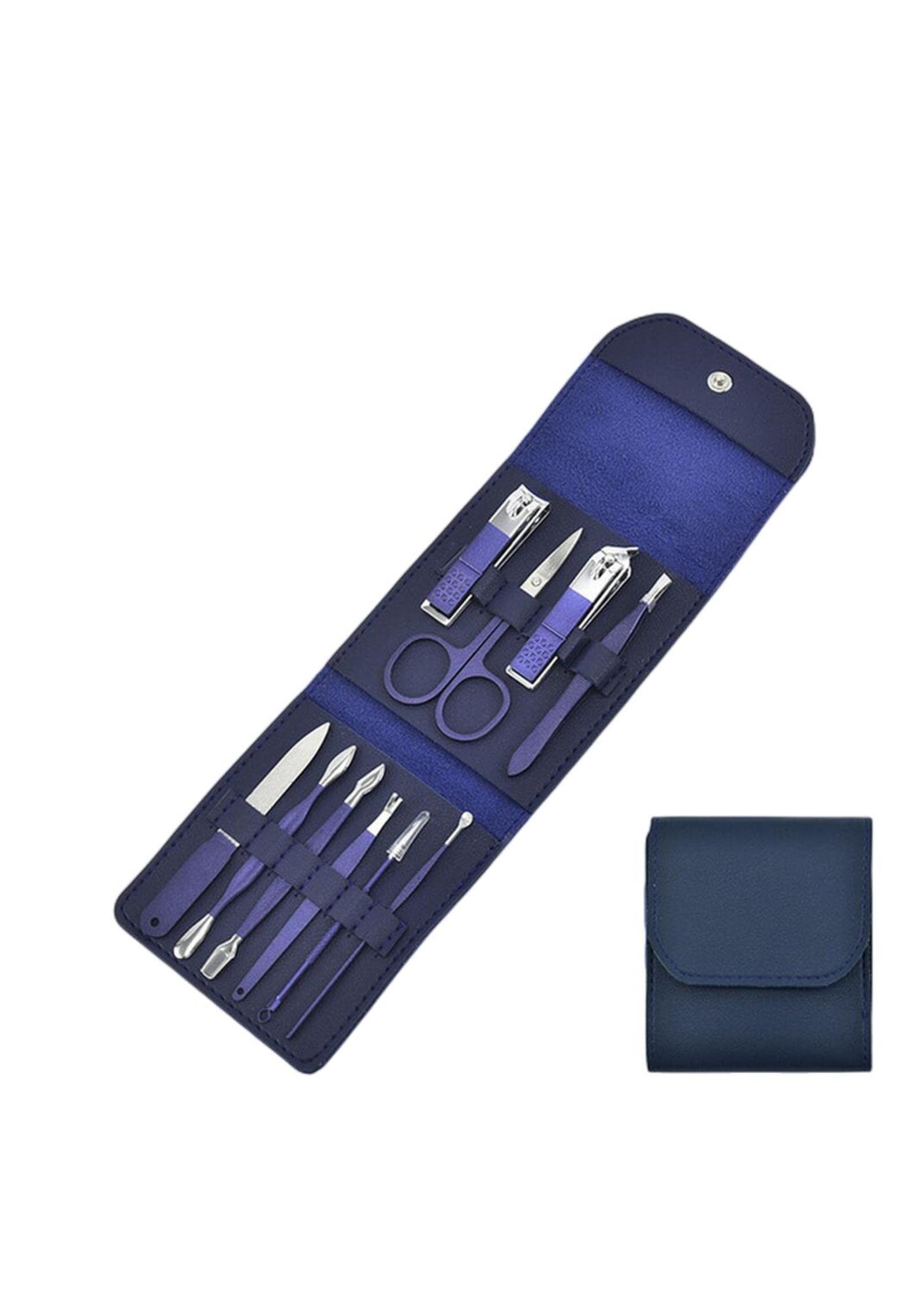 Nail Clipper Manicure Set Contrasto Colore Set Tagliaunghie Cutter Strumenti Kit Pedicure In Acciaio Inox Custodia Da Viaggio Per Uomo Donna