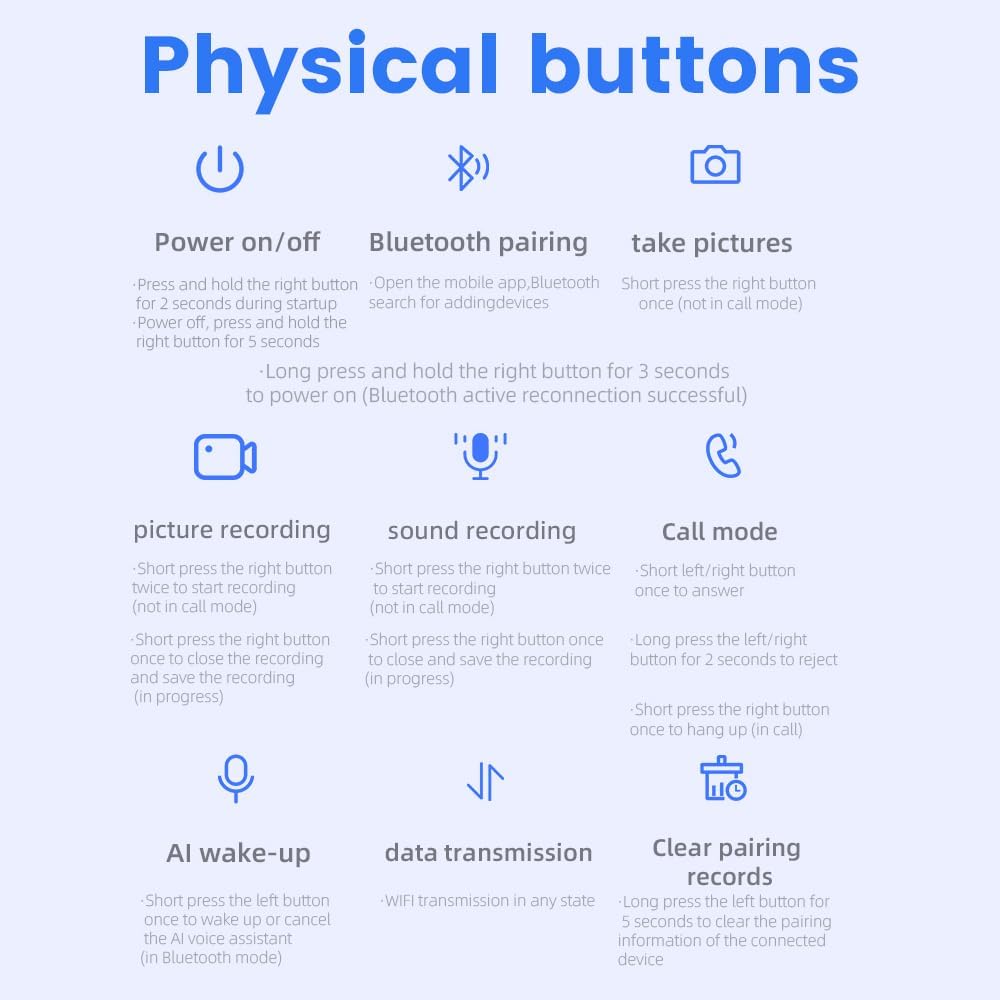 Smart AI Glasses with 80MP HD Camera, 1080P Video, Bluetooth/Wi-Fi, Voice Control & AI Recognition – Lightweight Hands-Free Glasses for Recording & Translation, Photography（Anti-Blue Lights Lense）