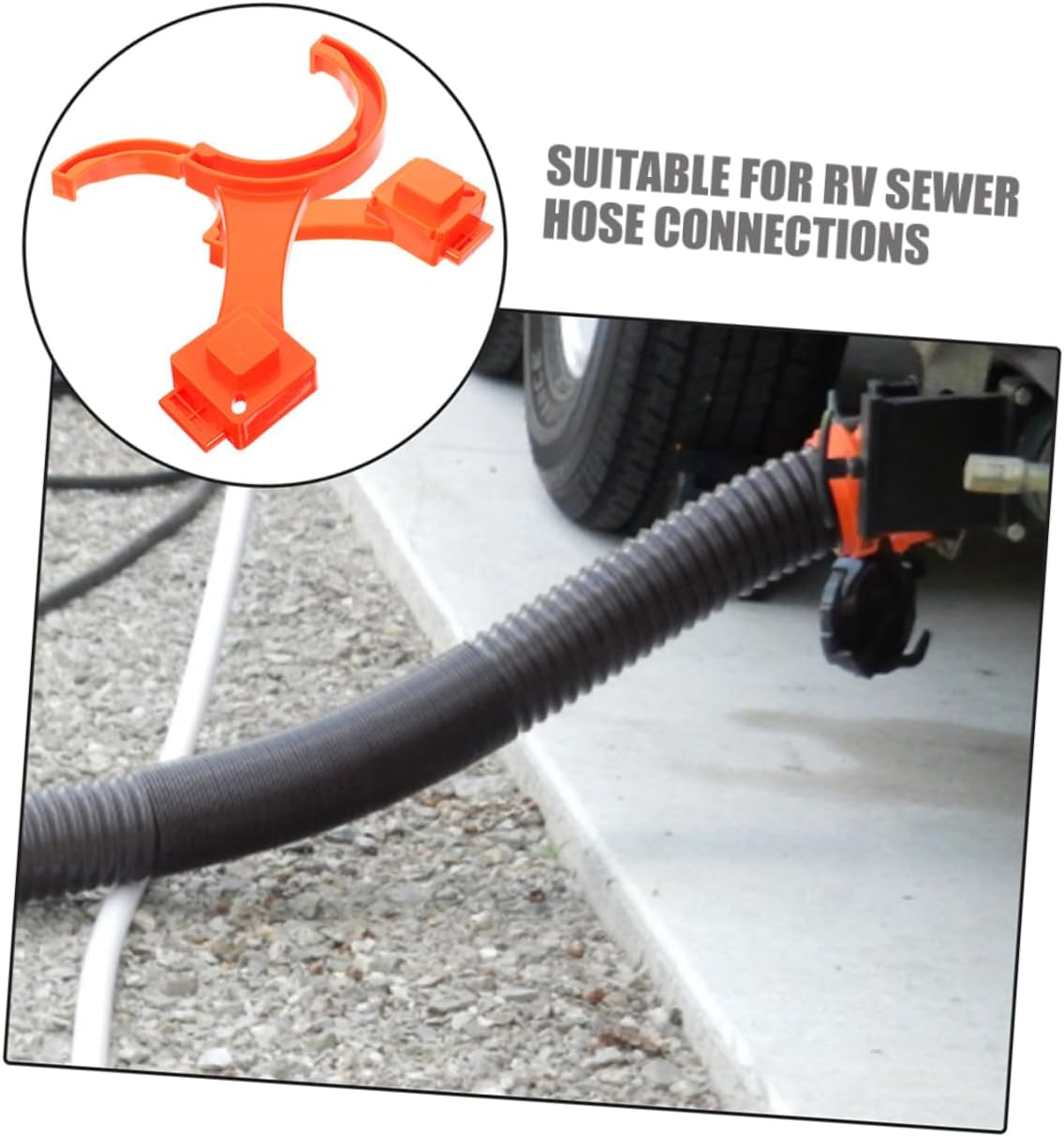 4pcs Ergonomic Rv Sewer Hose Wrench Rv Sewer Wrench for Cap Spanner Lug Fitting
