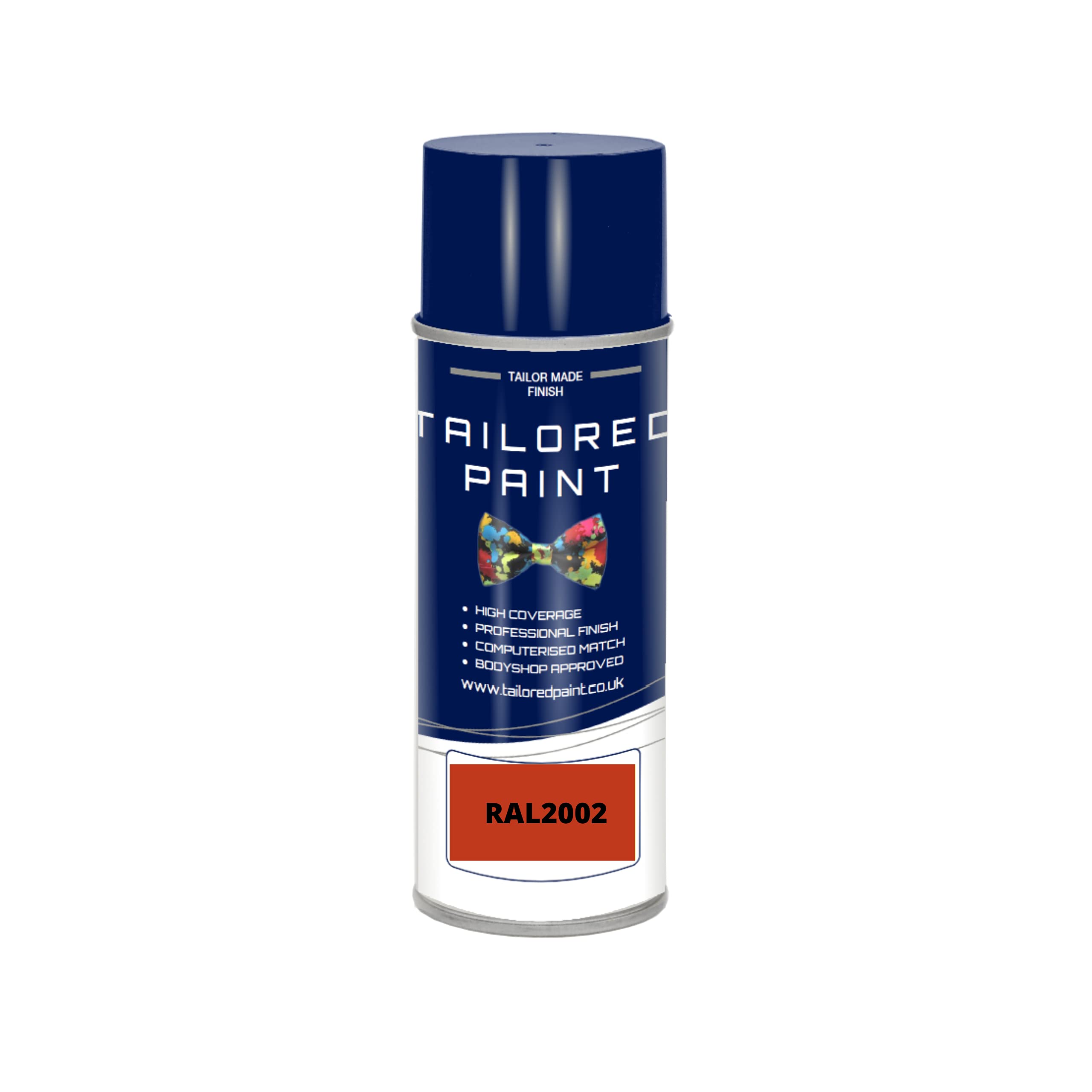 RAL2002 Vermillion Orange Gloss Enamel Aerosol Paint Can Paint RAL Colour Code For Wood, Metal, Plastic, PVC, UPVC, Fascia Boards - Indoor & Outdoor