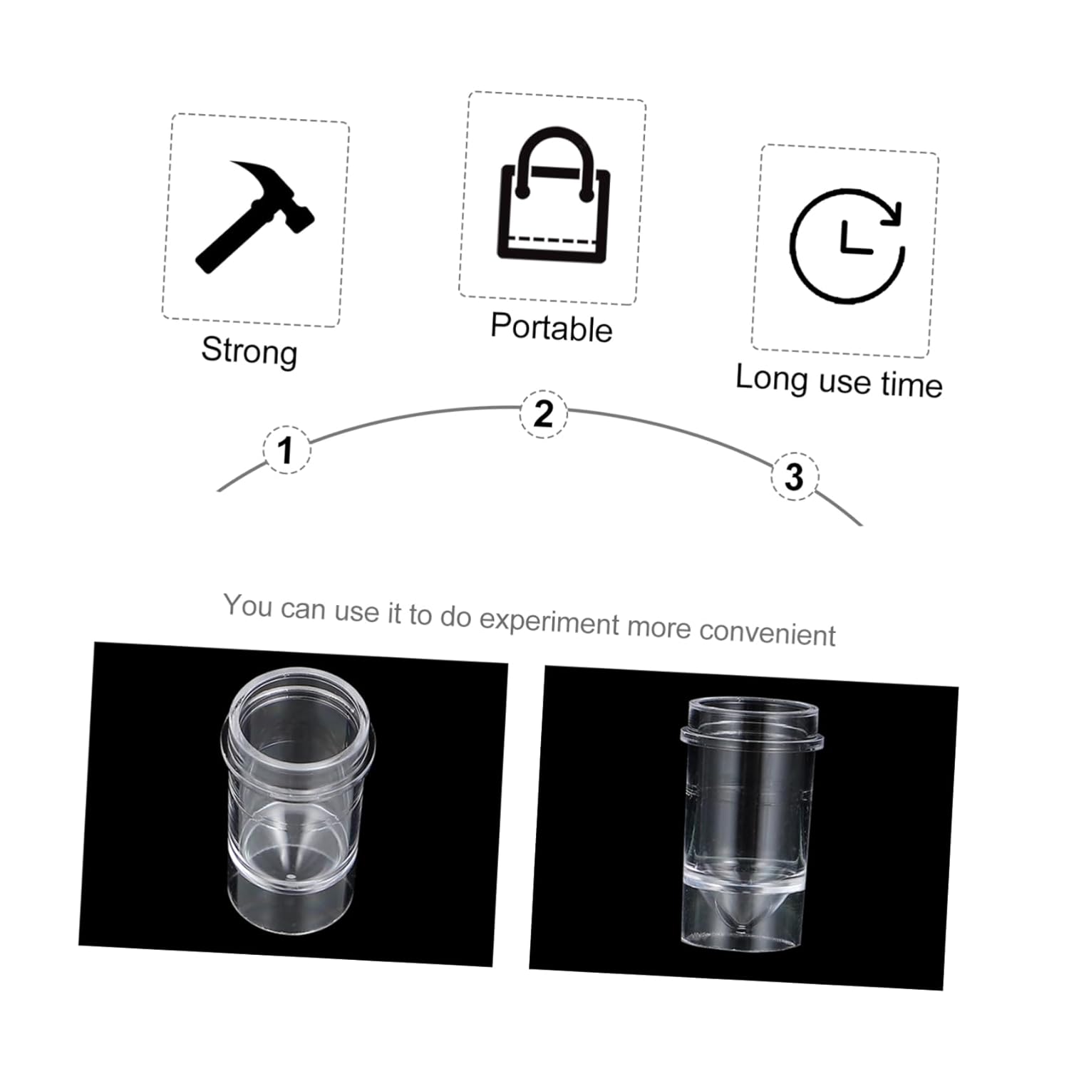MAGICLULU 1000Pcs Transparent Sample Cups Disposable Plastic Specimen Containers for Laboratory Medical Use for Sample Collection Analysis