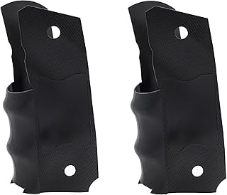 1911 Grips Rubber Grip Glove Sleeve for 1911 Full Size Commander & Government Model Black (2 Pack) - ZOEKIM