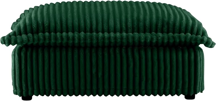 Corduroy Upholstered Couch Ottoman for Modular Sectional Sofa, Green