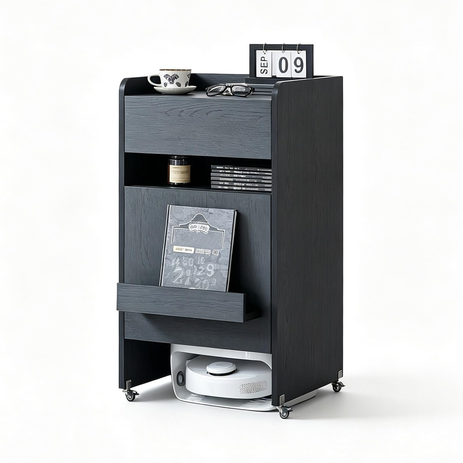Robot Vacuum Storage Side Table End Table Cabinet,Household End Side Table