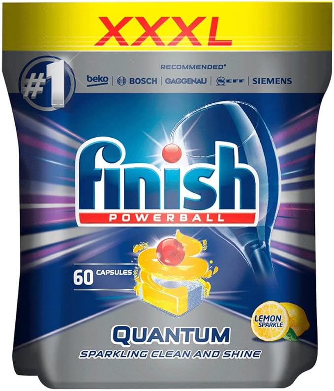 Finish® Tabletas Lavavajillas Quantum Lemon Aroma Limón 60 tabs, 60