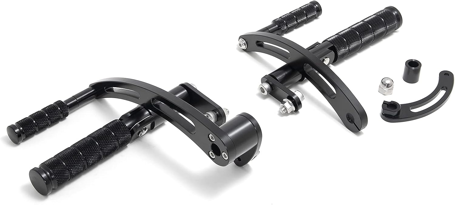 TOFR 4" CNC Billet Forward Controls Footpegs for Harley Touring Street Glide 1997-2008 FLHX FLHXI Black