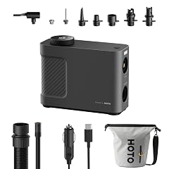 HOTO Air Pump Master Portable Cordless Tire Inflator Electric Air Pump with 9 Pump Modes 12V DC Car