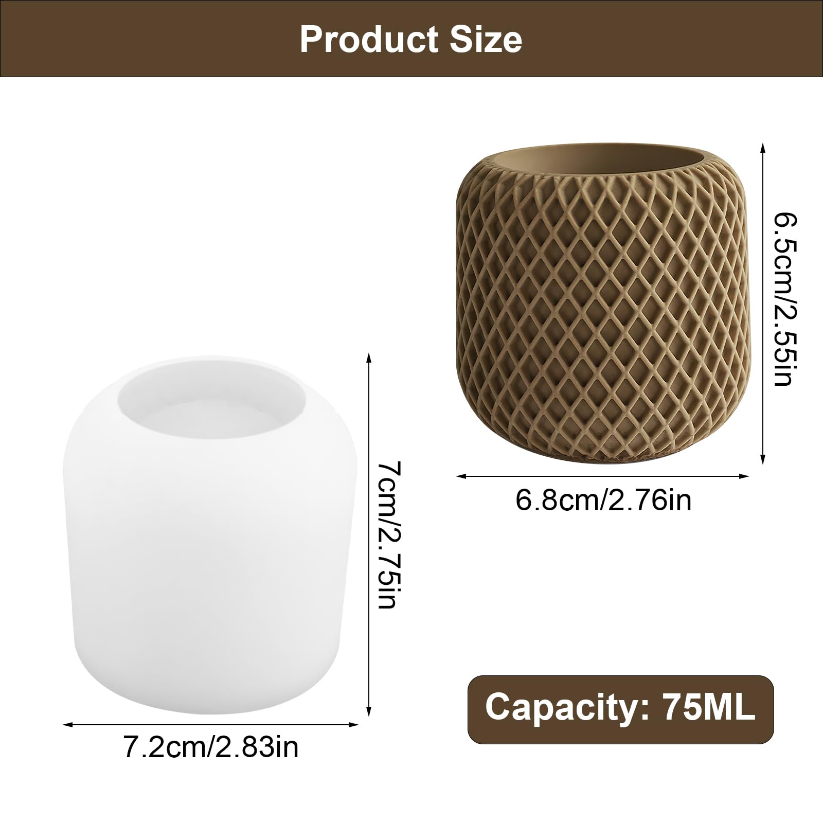 Stampo In Silicone Per Vasi 3D - Per Calcestruzzo, Gesso O Resina, Fai Da Te Decorativo - Foto 9