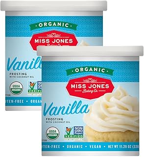 Miss Jones Baking Organic Buttercream Frosting, Perfect for Icing and De...