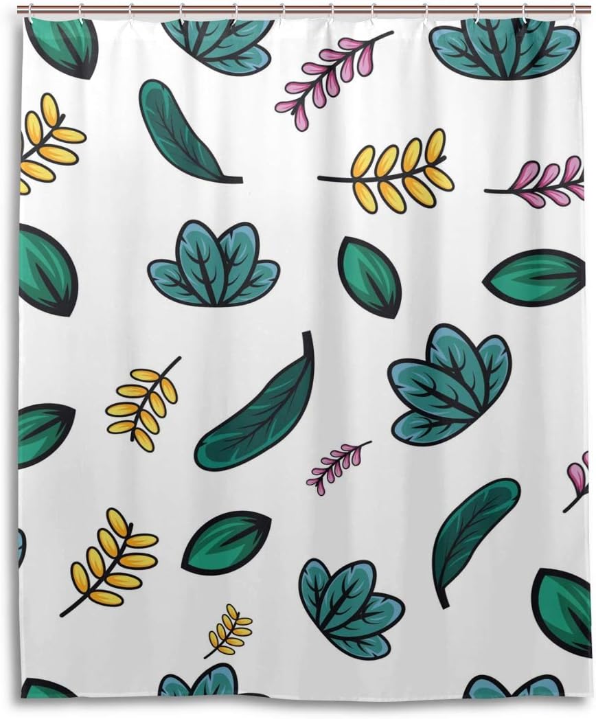 La Rose シャワーカーテン バスカーテン 防水防カビ リーフ 植物 かわいい おしゃれ 間仕切り 速乾 風呂カーテン 目隠し用 公式サイト 150 180cm リング付属 遮像 取付簡単 バス用品