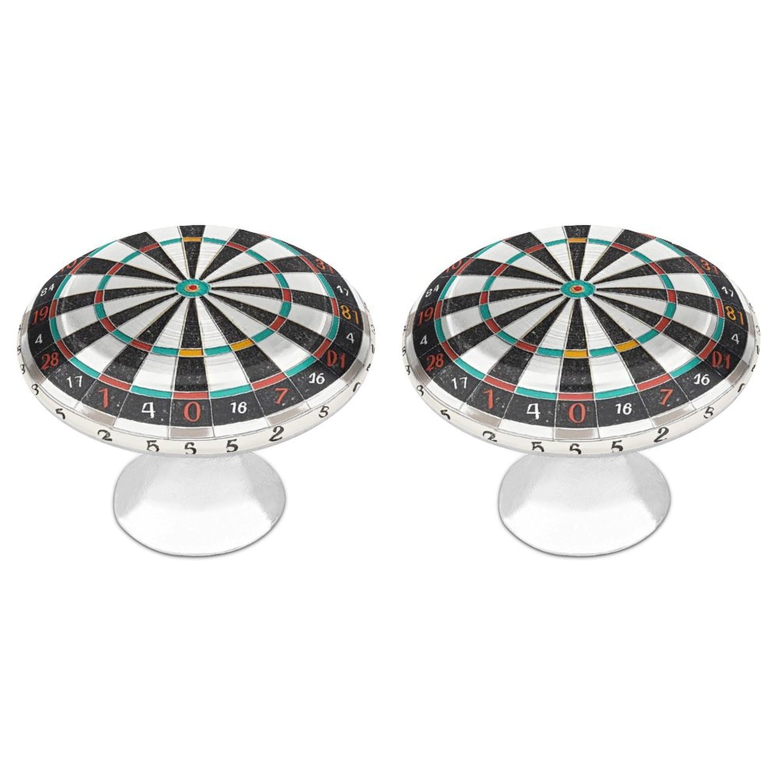 GHENBLT Dart Board Cabinet Knobs 2 Pack Kitchen Cabinet Pulls Stainless Steel Drawer Pulls with Screw Decorative Dresser Knobs Hardware for Bathroom Cupboard Bifold Closet Door