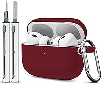 Vista 33 de Funda para AirPods Pro con kit de limpieza, funda de silicona suave para Apple AirPod Pro de 1ª/2ª generación, accesorios de funda AirPods Pro/Pro 2