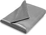 NSGZ Satin Duvet Cover for Weighted Blanket, 60x80, 8 Ties, Dark Green | 8 Ties And Zipper For Secure Fit, Cooling Satin Gentle On Skin, Machine Washable, Fits 48x72 And 60x80 Weighted Blankets