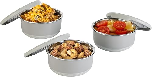 Lille Home Recipiente para aderezo de ensalada de acero inoxidable, recipientes pequeños a prueba de fugas con tapas, 7.5 onzas para condimentos,