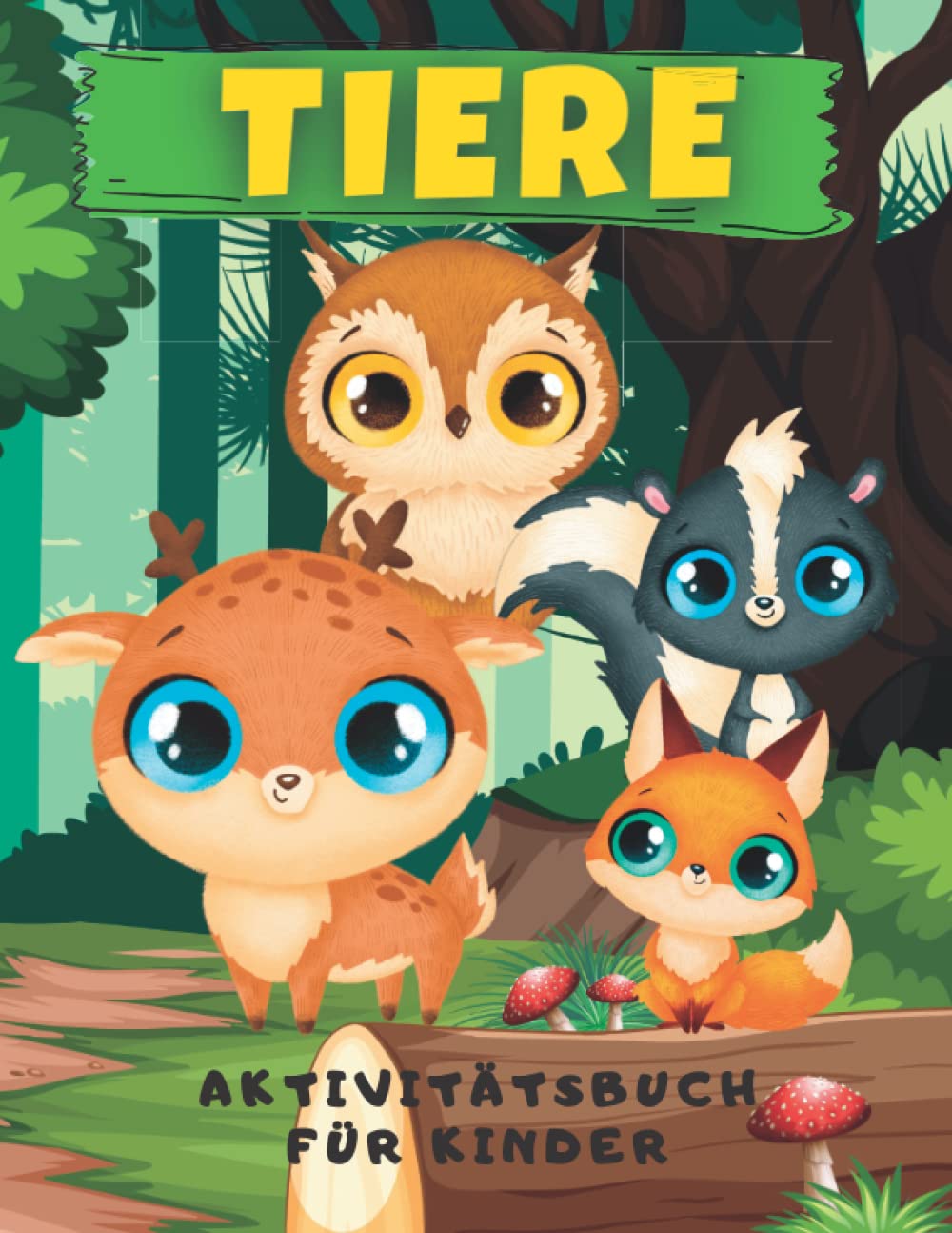 Tiere Aktivitätsbuch für Kinder: Tiere Ausmalen, Labyrinthe, Punkte verbinden, den Unterschied erkennen und Zahlen zählen und nachzeichnen Aktivitätsbuch für Kinder von 4-8 Jahren