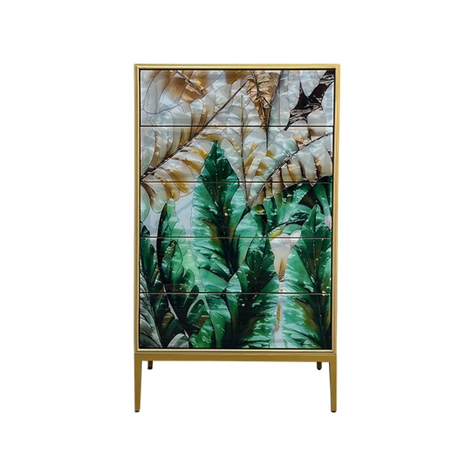 Dh2yjnbf3 02 Bedroom 5 Drawer Dresser, Painted Decorative Sideboard, Tall Storage Cabinet, For Bedroom,Living Room,Closet,Hallway Storage Organizer(02)