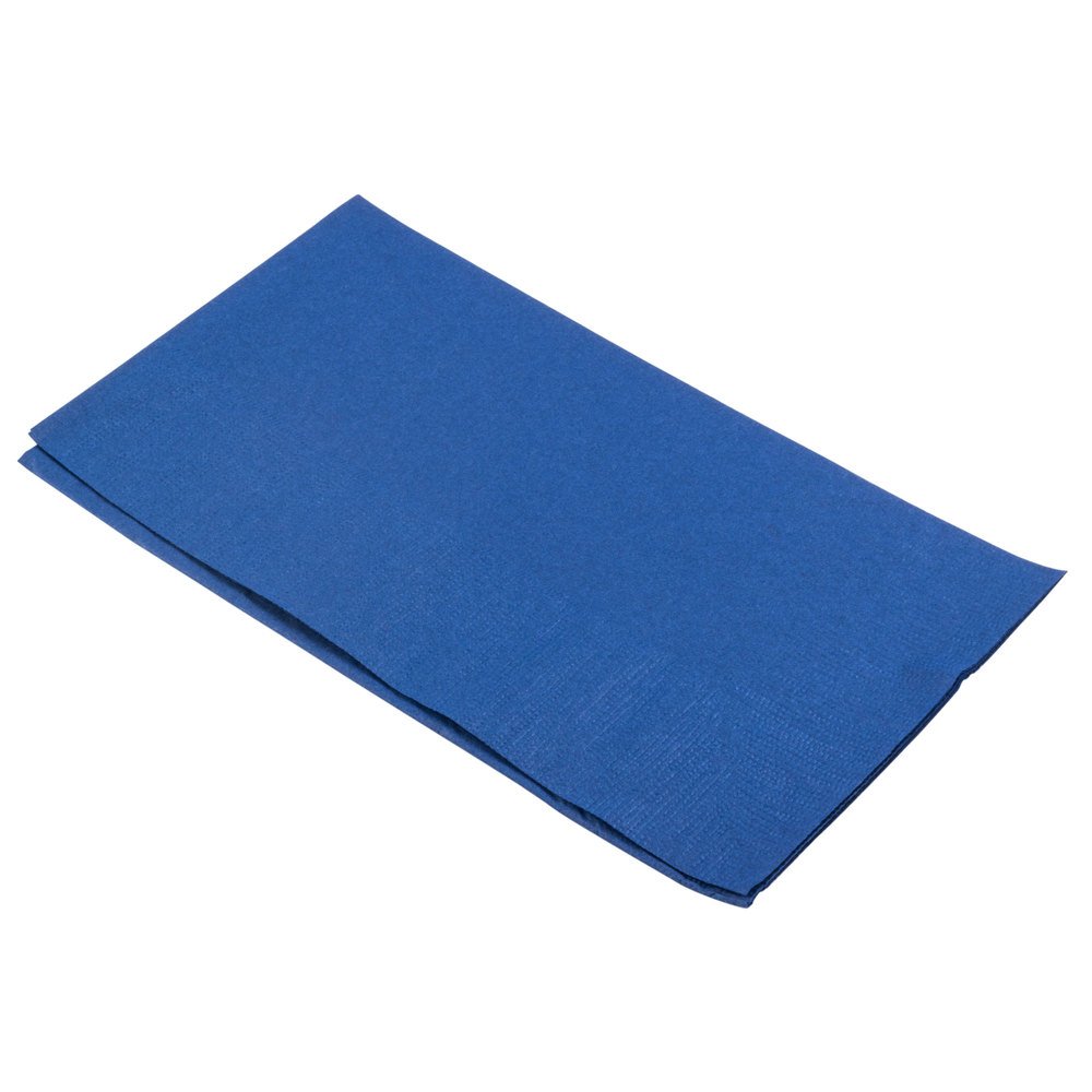 Toallas para invitados de 2 capas, color azul real, paquete de 16 unidades, suministros para fiestas