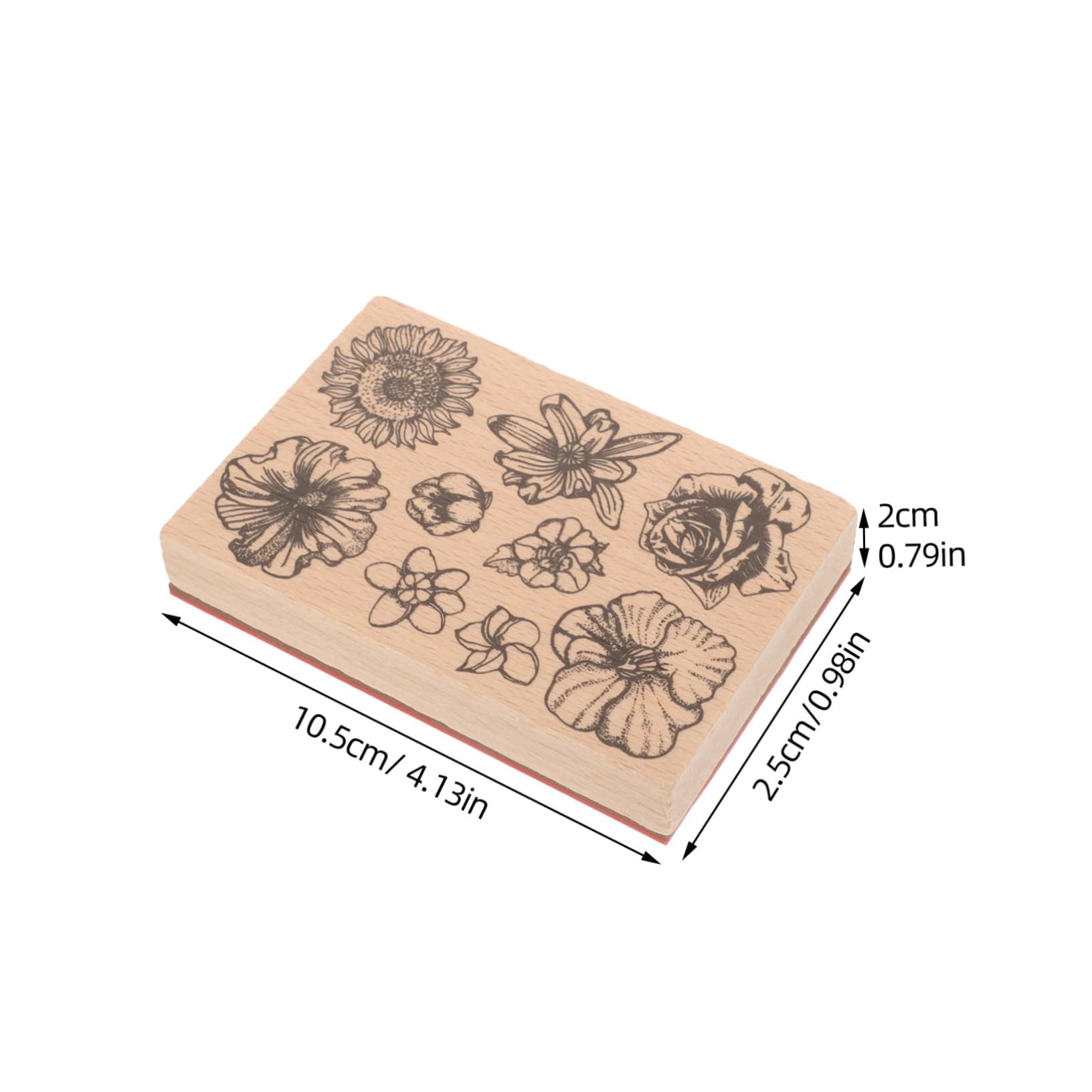 5pezzi Timbratura Decorativa Legno per Crafting di Timbri Multi-Funzione per Diario e Progetti Creativi Design Variabile e Portatile per Amici
