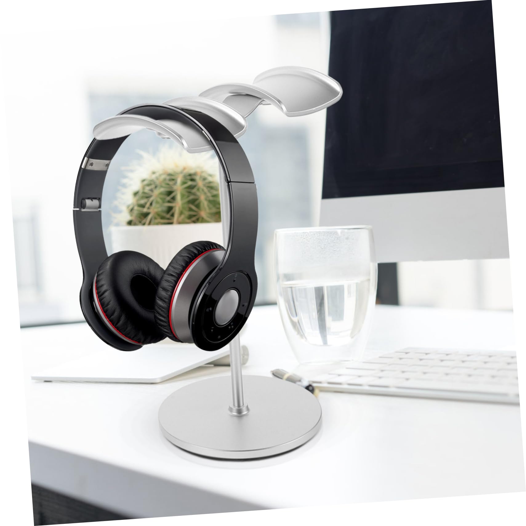 Operitacx 2 Piezas Soporte de Auriculares de Escritorio Estante Auriculares Gaming Elegante y Práctico Almacenamiento Compacto Habitaciones y Oficinas
