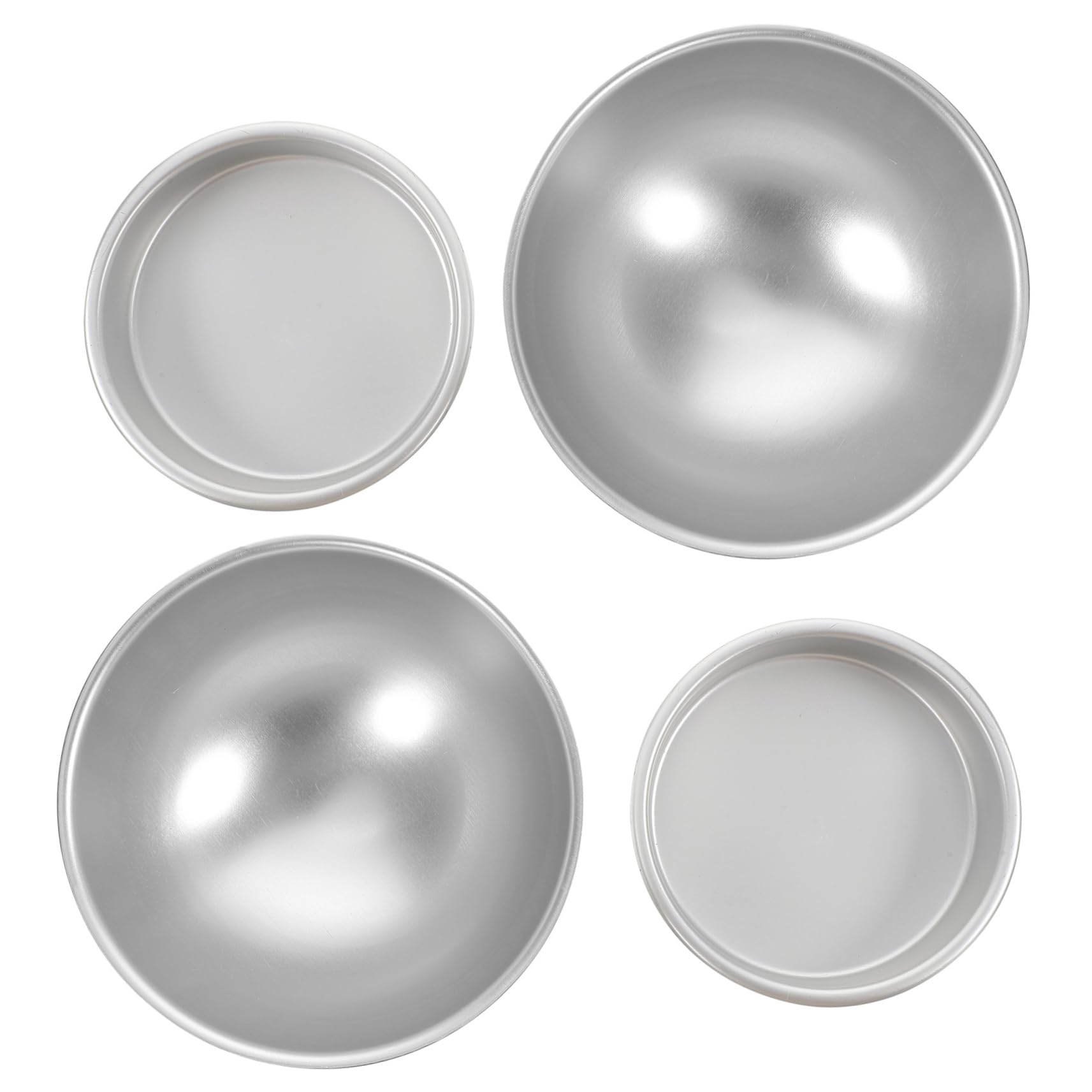 Alipis 6 Ensembles moule à gâteau sphérique corbeille à ovale boîtes de conserve moule demi sphere moule demi-sphère moule de cuisson moule à gâteau bricolage alliage d'aluminium