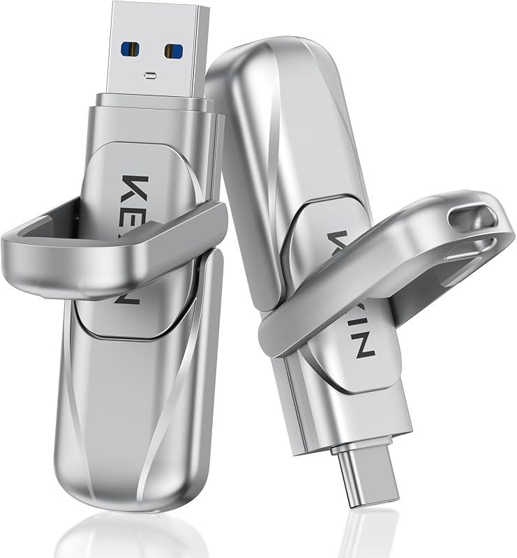 Unidad de estado sólido tipo C de 128 GB hasta 450 MB/s USB 3.2 Gen 1 Unidad flash USB A y USB C dual Metal para iPhone 15/16/17 Teléfono inteligente Android Tablet Consola de juegos Windows Mac