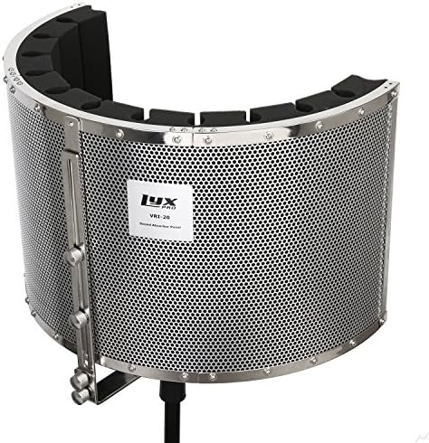 LyxPro VRI-20 Sound Absorbing Acoustic Foam Isolation Portable Microphone Shield, Vocal Recording Panel, High Performance - Stand Mountable