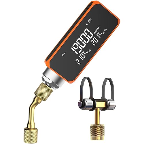 Elitech VGW-Mini Wireless Digital Vacuum Gauge with Adaptor Rechargeable Pressure Tester Meter HVAC 0-19000 Micron, Alarms via APP, Offline Recording, Temp Compensation, 1/4" SAE