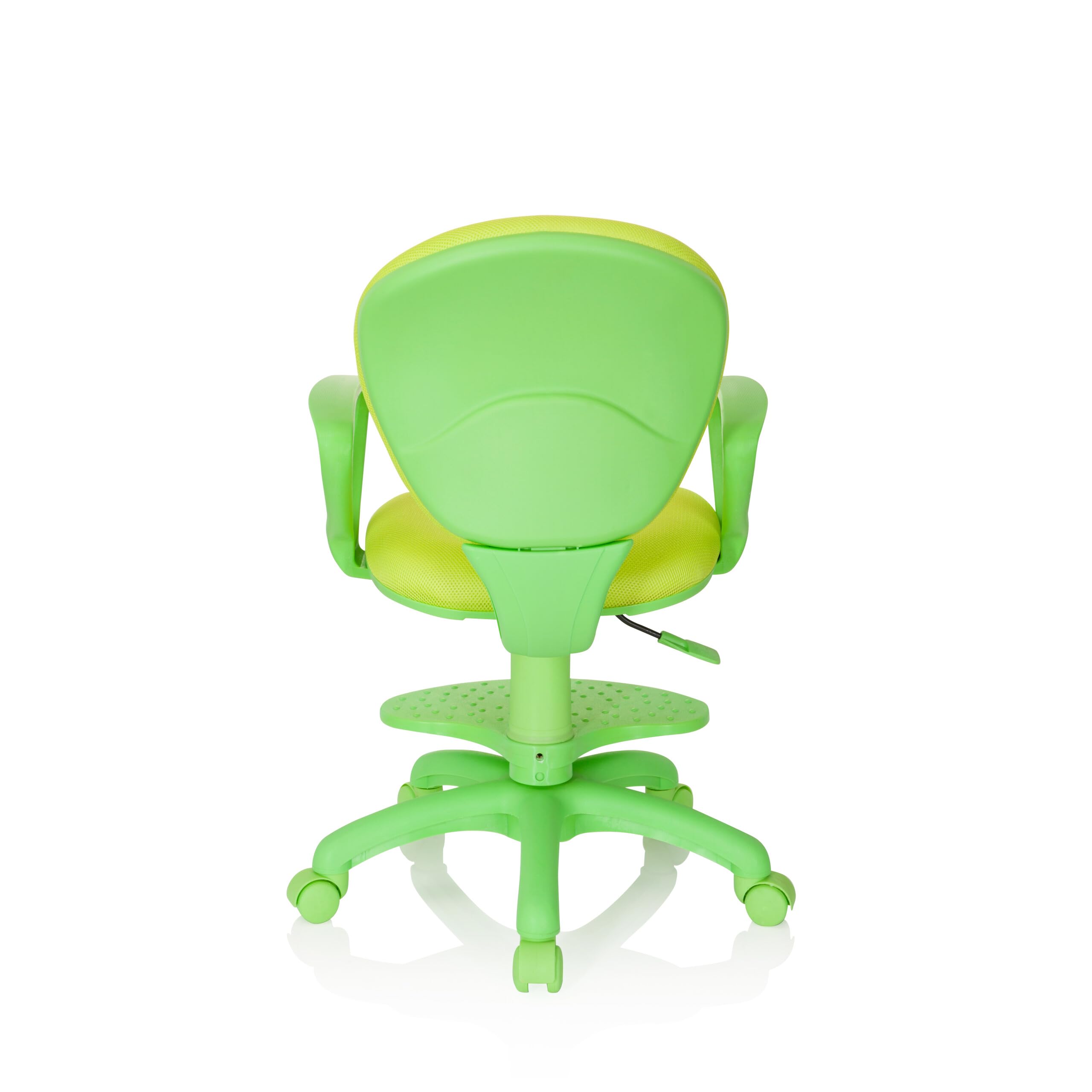 hjh OFFICE 670979 Kinderdrehstuhl Kid Colour Stoff Grün Schreibtischstuhl Kinder, Fußablage & Sitzfläche höhenverstellbar
