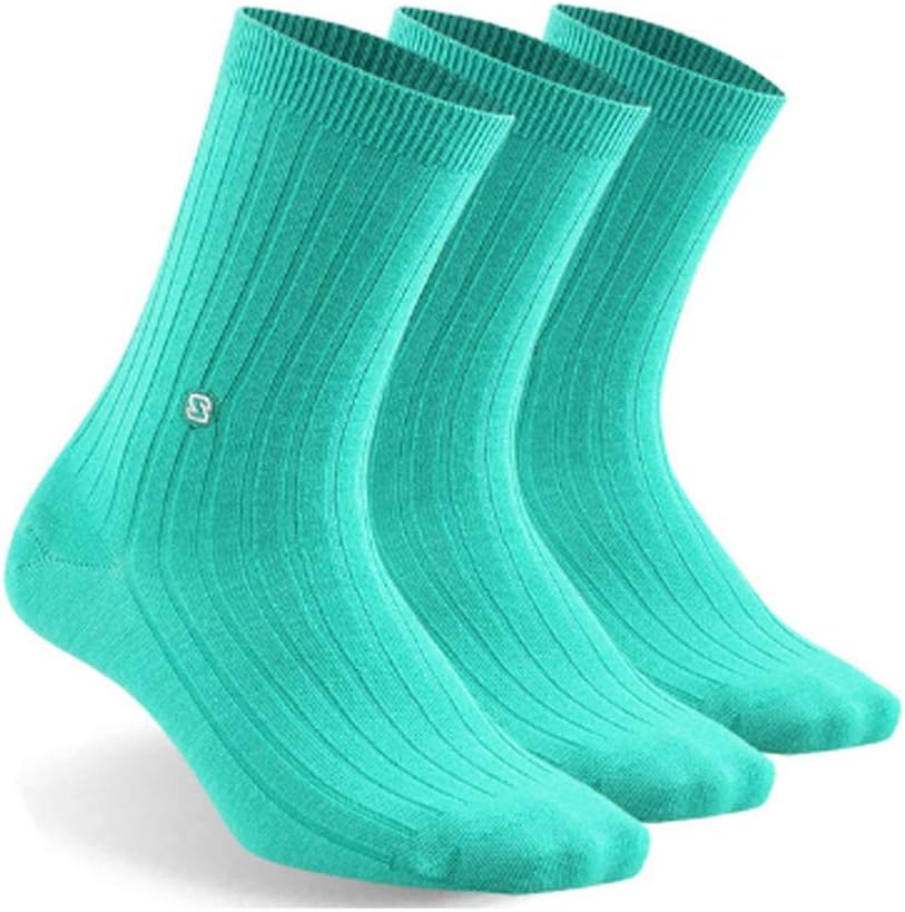 3 Pairs of Wool Socks, Neutral Running, Solid Color, Hiking, Ladies Winter Warm(E)