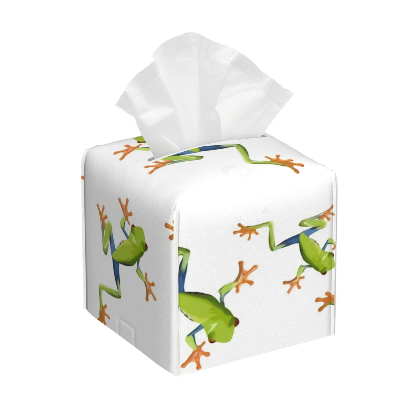Xingfox As Pic Tree Frogs Tissue Box Cover, Fashionable Decorative Storage Box, Suitable For Most Places