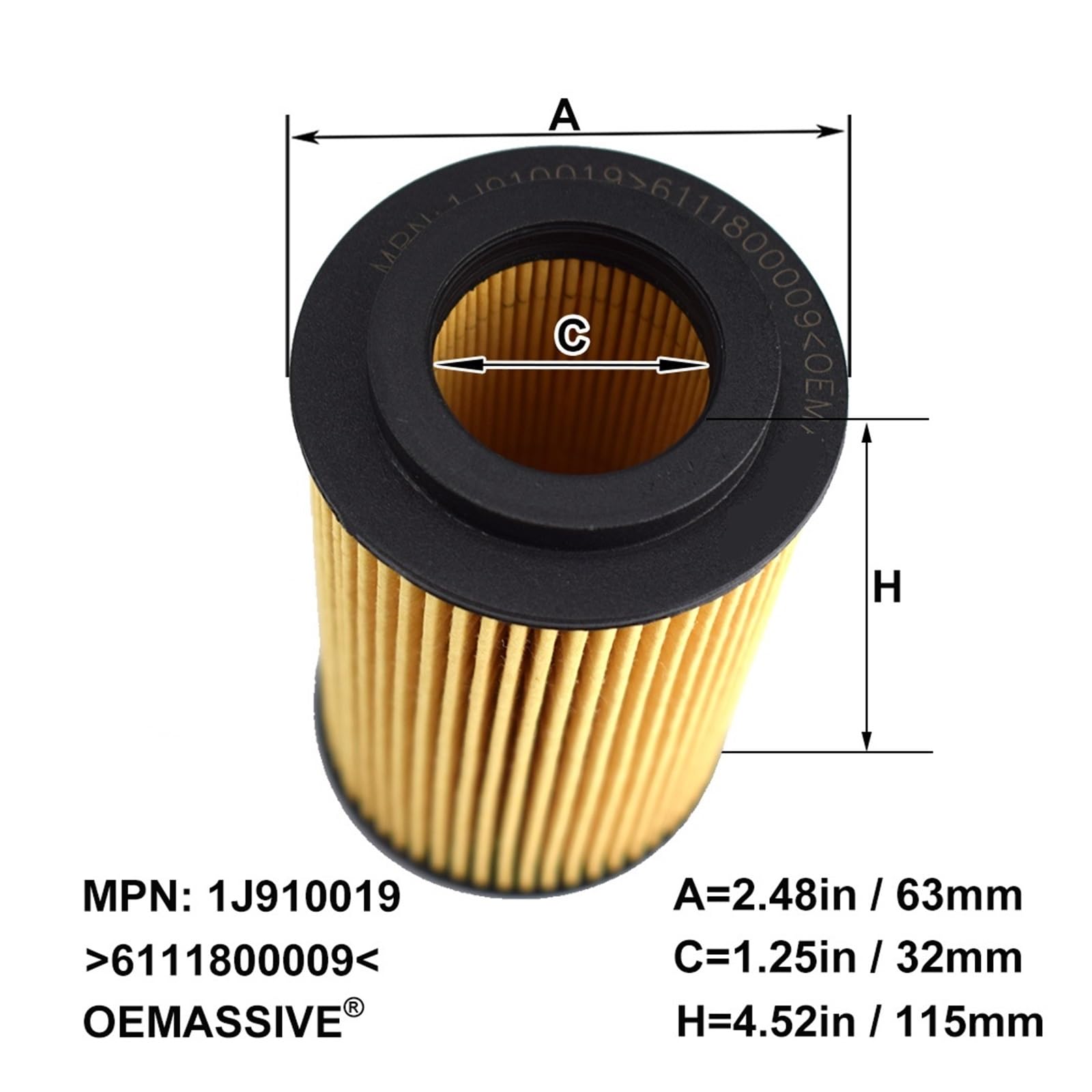6 filtros de aceite Compatible Con Mercedes-Benz CLC 200 CDi, CLC 220 CDi (2148 cc), Sprinter 3.5 t, Clase V (V 200 CDi, V 220 CDi, 2151 cc) y motor diésel.