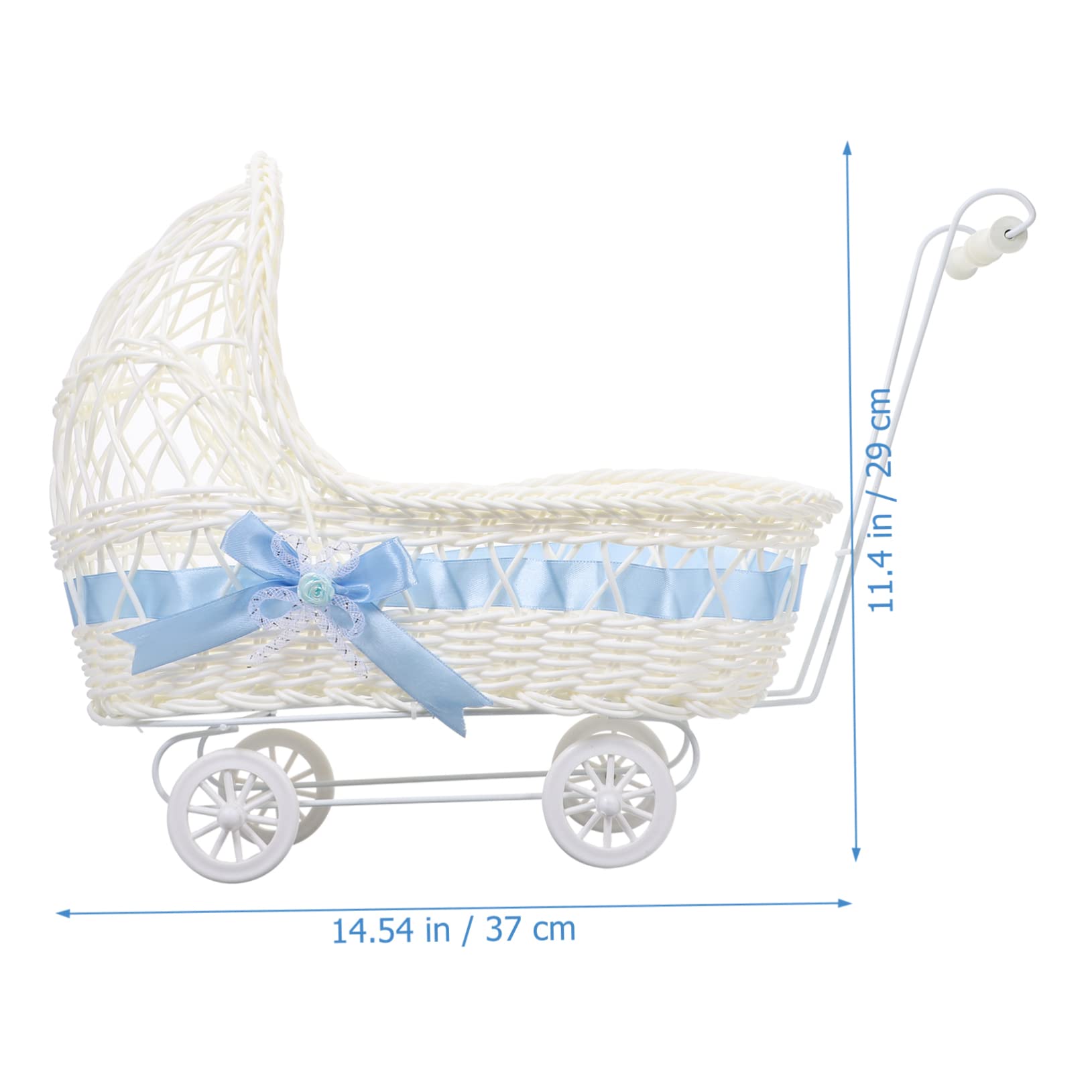 Cesto Intrecciato per Baby Shower Carrello a Forma di Cestino per Caramelle Bomboniere Piccolo Cestino per Fiori per La Decorazione della Casa