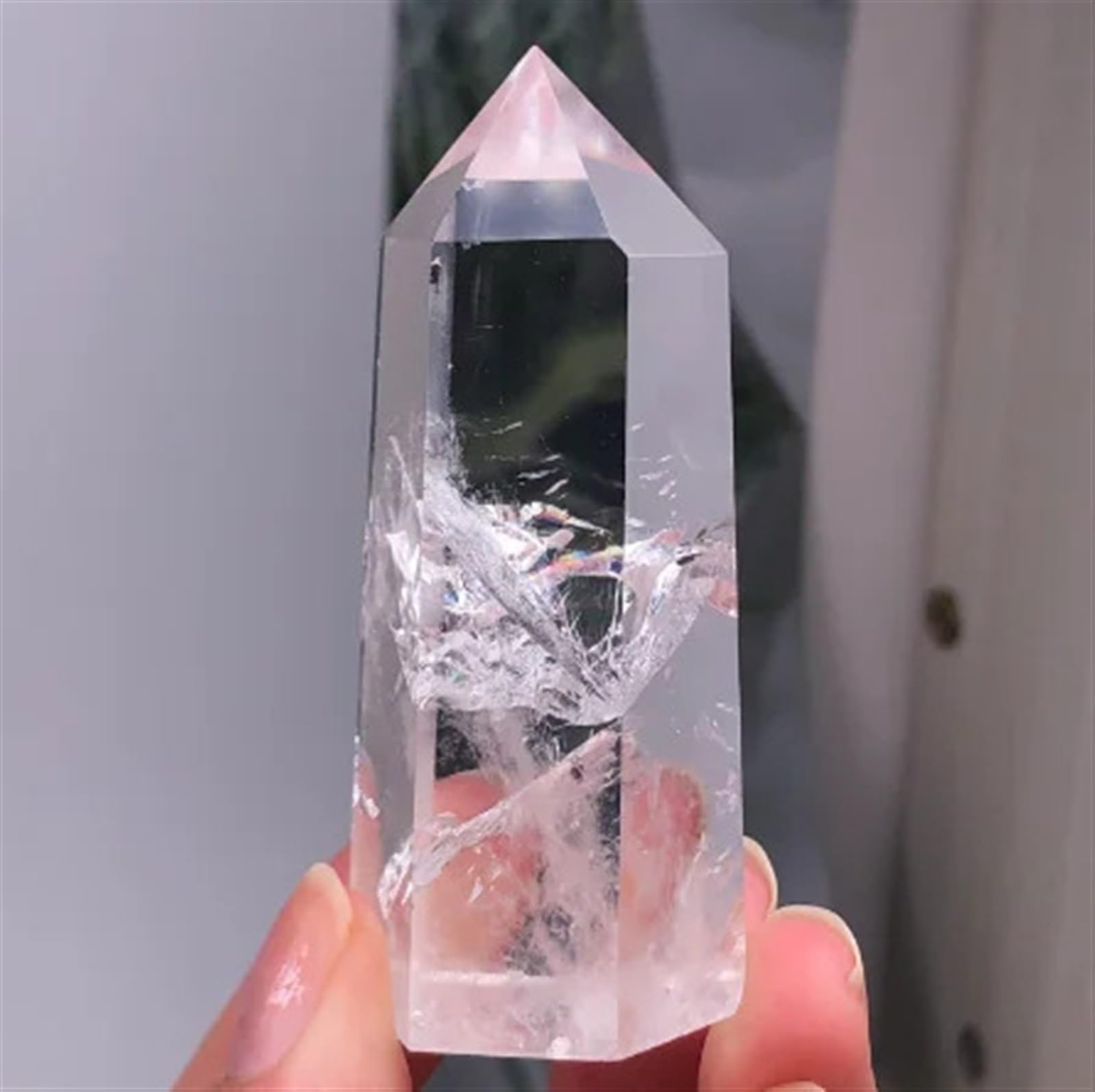 HGETJOHXEM Clear Lemurian Seed Quartz Point Cluster Crystal Rough Ornaments (Size : 1 Piece)