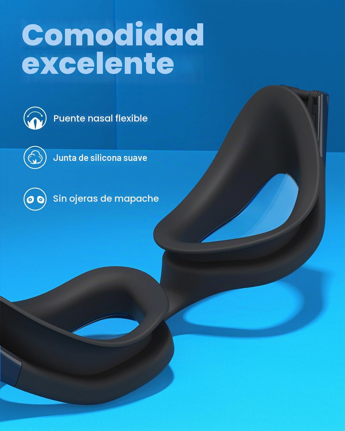 ZIONOR Gafas de natación ópticas, G1MS a prueba de fugas y antivaho, lentes de natación profesionales con intensidad/dioptrías, protección UV para hombre y mujer (dioptrías de -2,0 a -7,0)