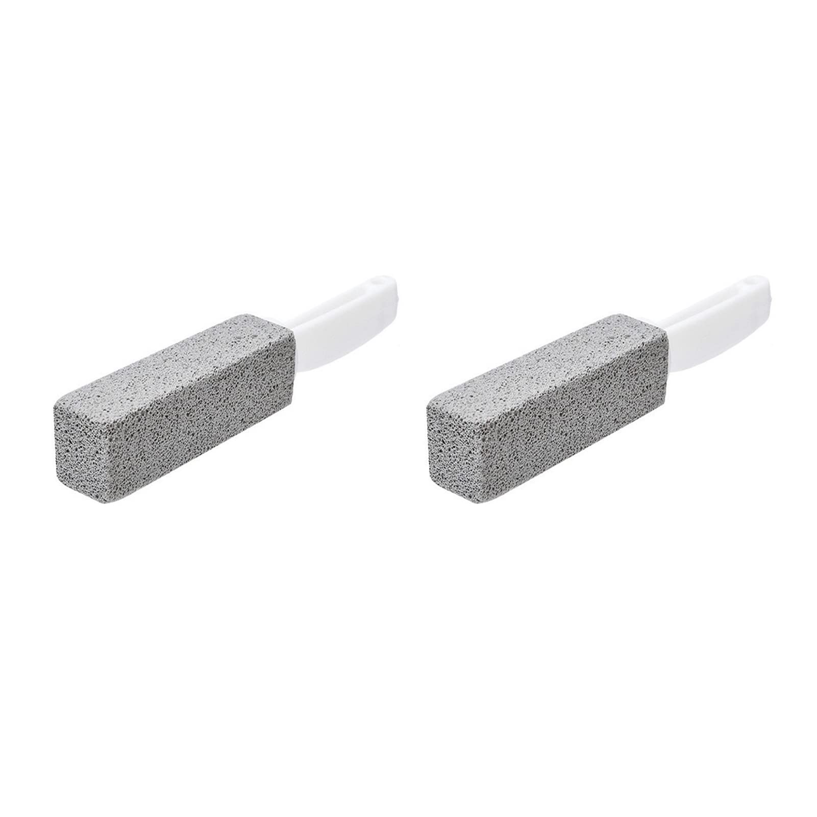 2PCS Pumice Stone Toilet Bowl Cleaner, Toilet Bowl Pumice Stone Efficient Toilet Bowl Cleaner Brush with Curved Pp Handlee for Tiles BBQ Grills