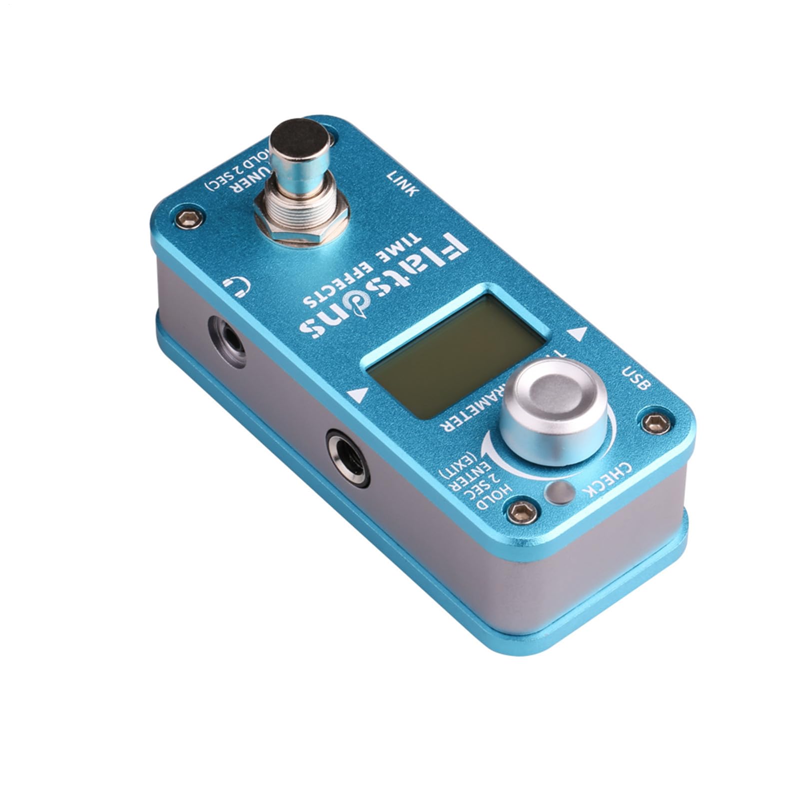 Pedal de efecto de guitarra - 9,6x4.2x5cm pedales de guitarra multiefecto | Efectos de distorsión de metales | Pedal de distorsión de aleaciones de aluminio | Indicador LED Carga USB para