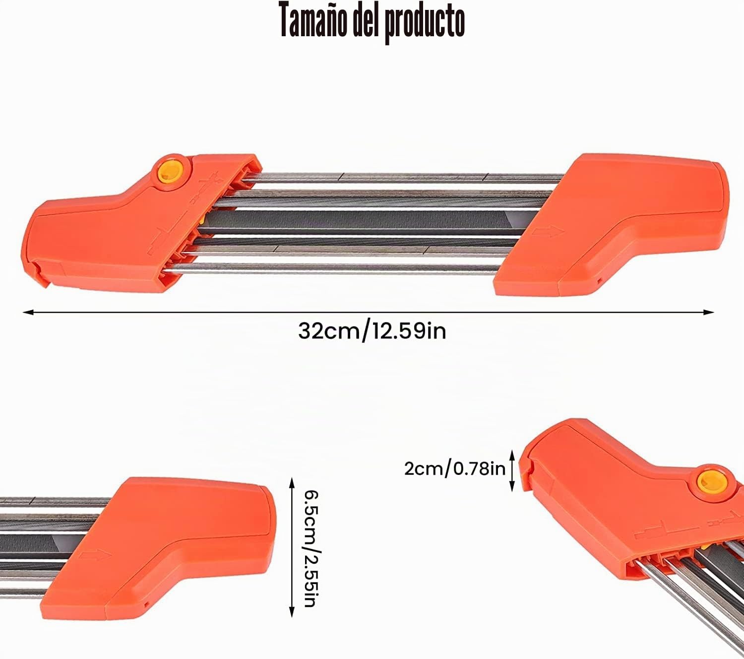 Afilador Cadena Motosierra,2 en 1 Diámetro 4,0 mm Afilador Motosierra compatible con la motosierra Stihl 3/8",56057504303