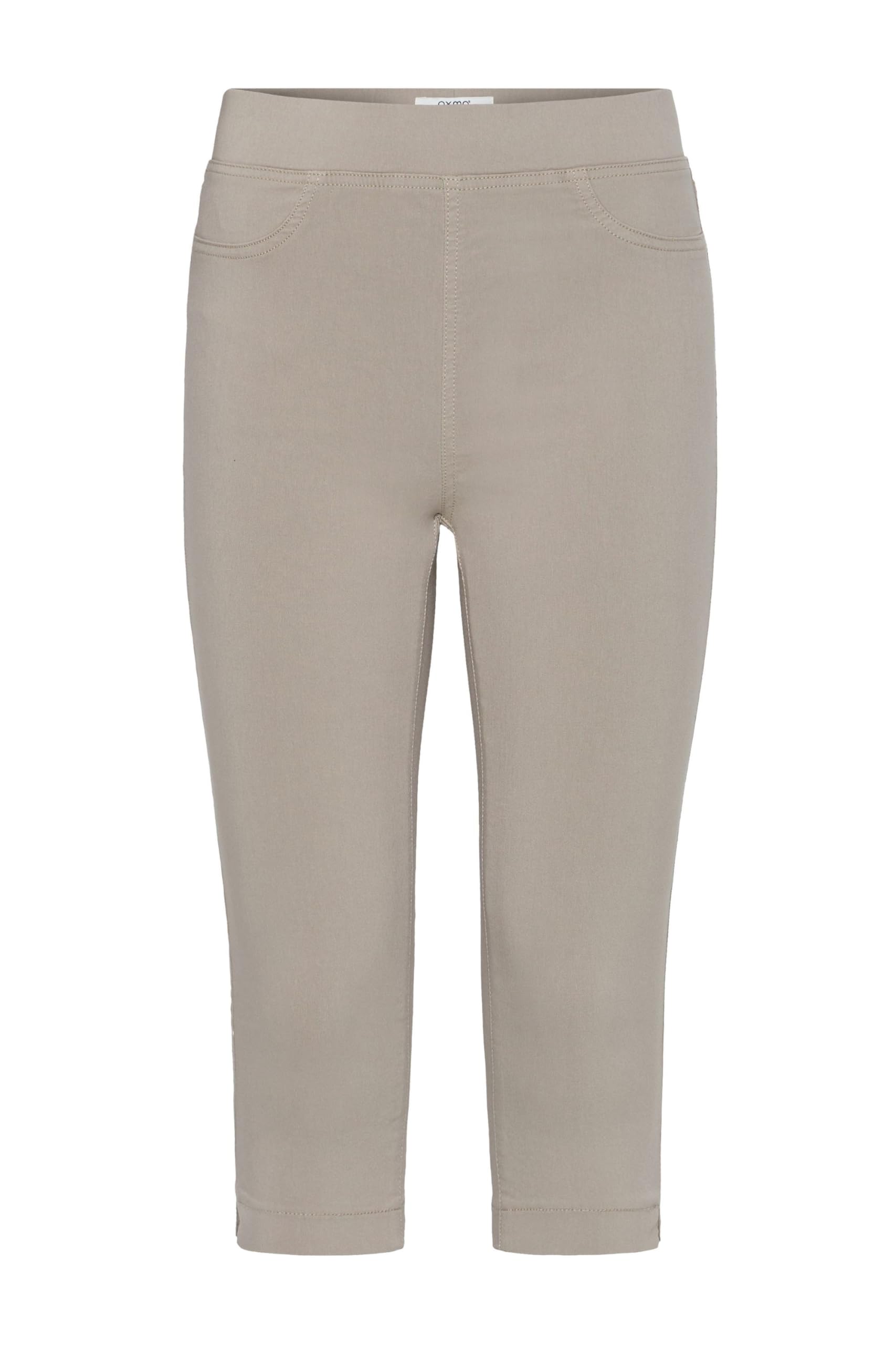 OXMO OXKEANA Damen Hose Stoffhose Caprihose aus Viskose mit Stretch elastischer Bund Skinny-Fit
