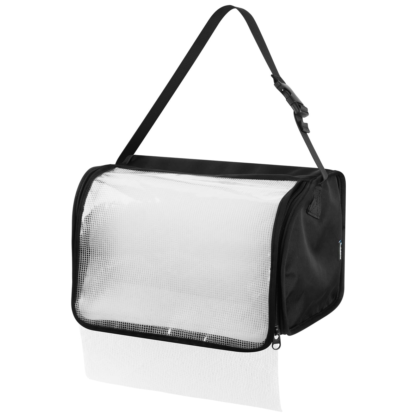 Soporte para toallas de papel de cocina, dispensador de toallas de papel colgante con cubierta transparente, papel fácil de rasgar, impermeable, soporte para toallas para organización y almacenamiento