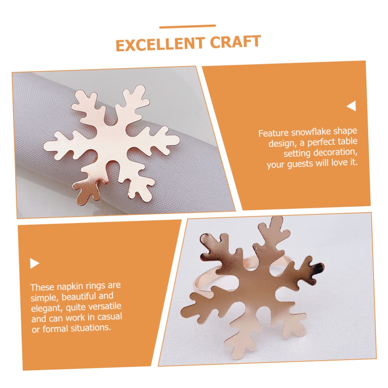 Healvian 30stücke Weihnachtsserviettenringe Schneeflocken-Design Tischdekoration Für Festlichkeiten Und Besondere Anlässe Hochwertigem Legierungsmaterial Für Hochzeiten Und Feiern