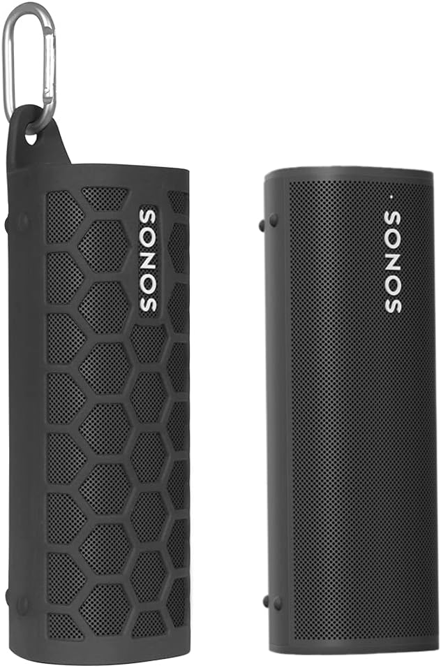 Zaracle Flexible Carrying Case Protect Pouch Sleeve Protector Cover Travelling Case for Sonos Roam 2 / Sonos Roam Wireless Portable Bluetooth Speaker (Black) - Image 3