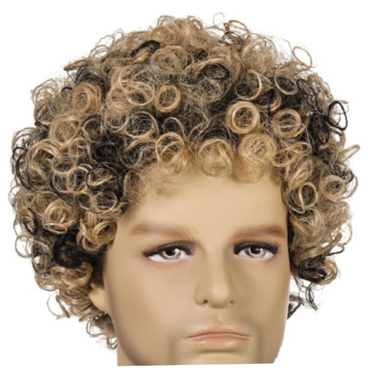 FOMIYES Lot De 2 Perruques Courtes Et Bouclées Pour Homme Postiche Élégant Et Tendance Noir Et Marron
