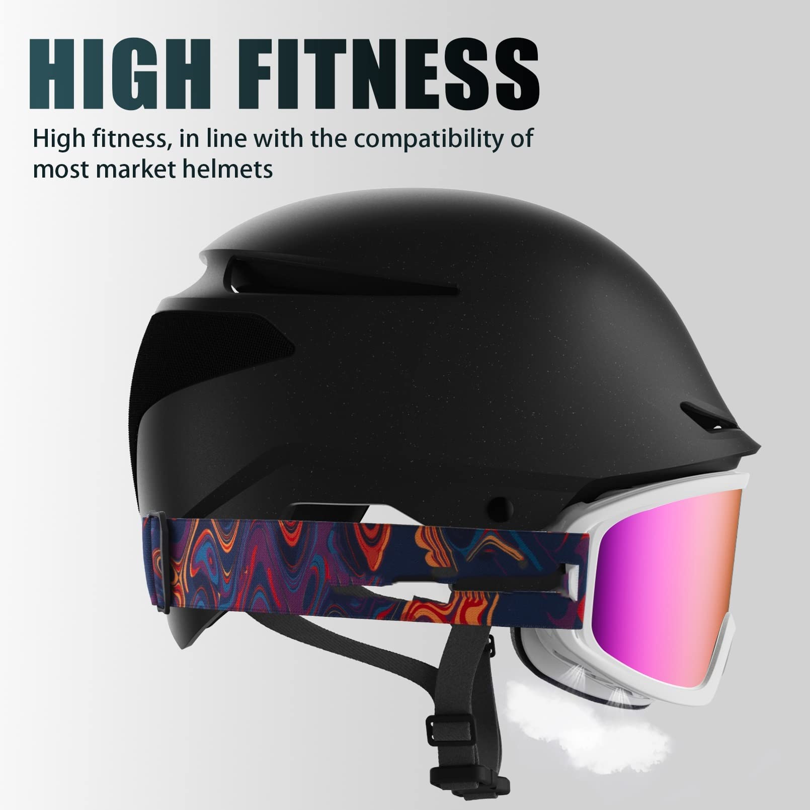 gogle narciarskie Profesjonalne gogle narciarskie Double Layers Lens Anti-fog Okulary narciarskie Narciarstwo Snowboard Gogglesw Gogle Mężczyźni Kobiety gogle narciarskie (Kolor: E) (D)