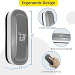maxtek Magnetic Dry Erase Eraser, Whiteboard Dry Eraser, 2 Pack, Strengthened Magnetic Dry Eraser for Dry Erase Board, Glass Board, Calendar Board, Office and School Supplies (Gray)