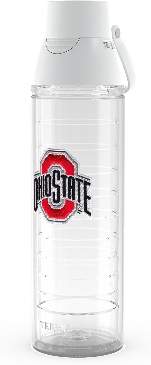 Tervis Venture Lite Ohio State Buckeyes - Primary Logo Made in USA Double Walled Insulated Tumbler Travel Cup Keeps Drinks Cold & Hot, 24oz Water Bottle, Classic