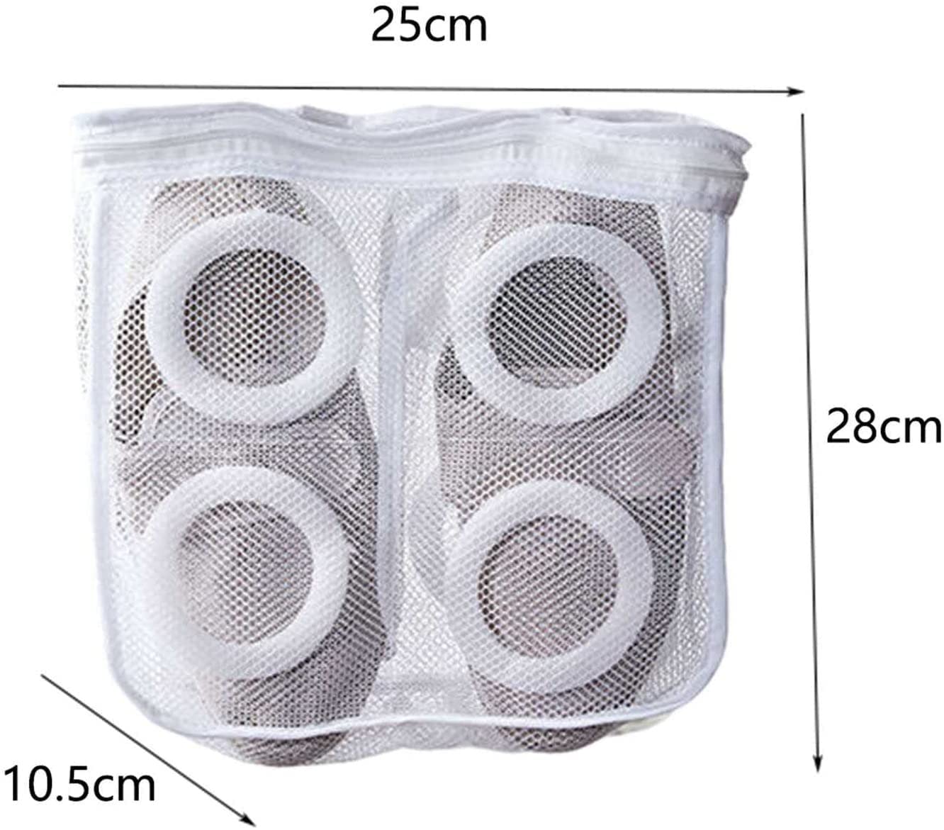3 X Schuhwaschbeutel Sneaker-Mesh-Wasch-Reinigungsbeutel Waschmaschine Und Trockner Schuhwaschbeutel Für Socken Dessous Freizeitkleidung Reiseaufbewahrung